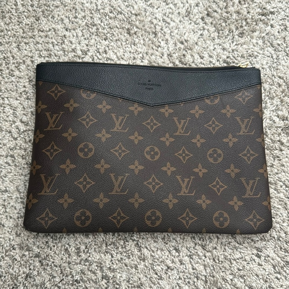 Louis Vuitton Brown and Black Clutch
